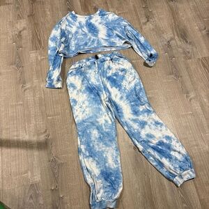 Blue Tie-Dye Set